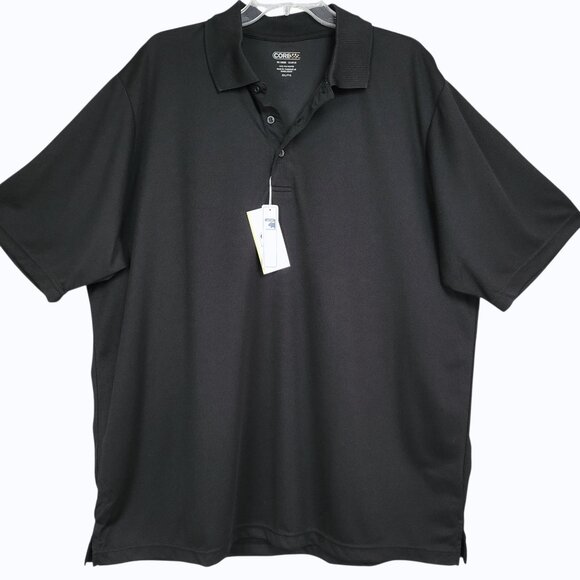 Core 365 Polo Shirt Men XXL Black Moisture Wicking Easy Care Short Sleeve Casual - Picture 1 of 7